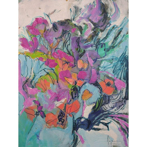 Flourish Black Modern Wood Framed Art Print by Fagan, Dorothy