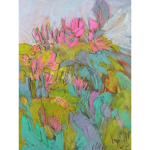 Rise and Bloom Gold Ornate Wood Framed Art Print with Double Matting by Fagan, Dorothy