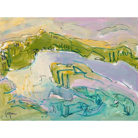 Treasured Island Black Modern Wood Framed Art Print by Fagan, Dorothy