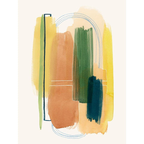 Happy Shapes II White Modern Wood Framed Art Print by Popp, Grace