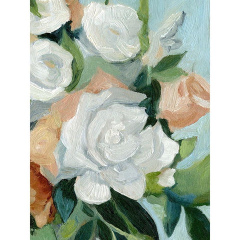 Bouquet Scatter I Black Modern Wood Framed Art Print by Caroline, Emma