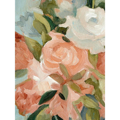 Bouquet Scatter III Black Modern Wood Framed Art Print with Double Matting by Caroline, Emma