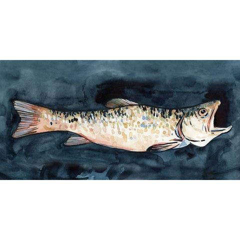 Hungry Fish II Gold Ornate Wood Framed Art Print with Double Matting by Caroline, Emma