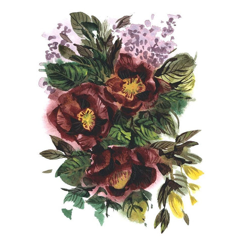Garden Bouquets II White Modern Wood Framed Art Print by Zwara, Ania