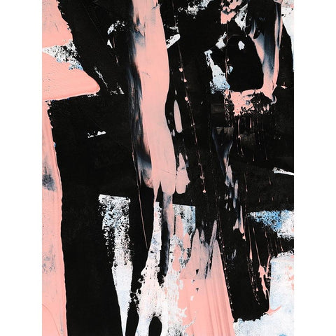 Black And Blush I Black Modern Wood Framed Art Print by Harper, Ethan