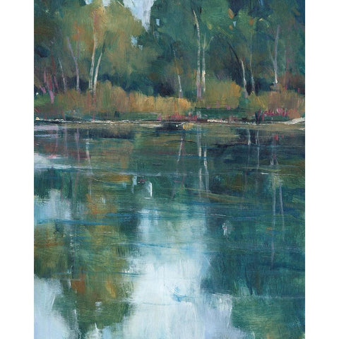 Floating Downstream I White Modern Wood Framed Art Print by OToole, Tim