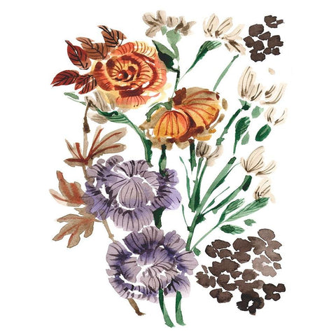 UA Autumn Garden Bouquet I Black Modern Wood Framed Art Print by Zwara, Ania
