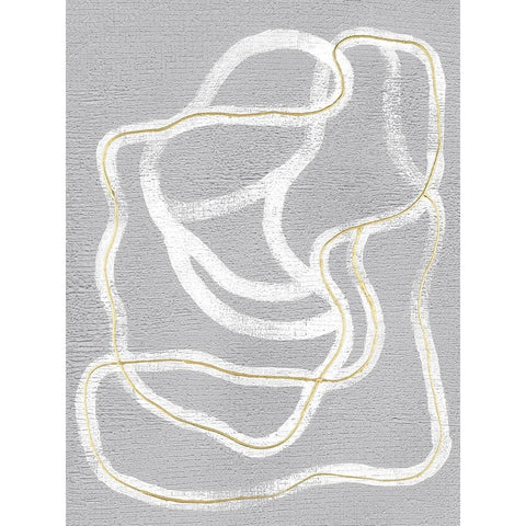 Netted Loops I Black Modern Wood Framed Art Print with Double Matting by Lam, Vanna