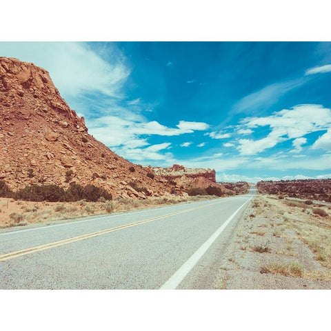 New Mexico Drive II Black Modern Wood Framed Art Print with Double Matting by Quintero, Sonja