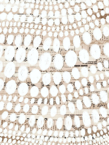 Vintage Pattern III White Modern Wood Framed Art Print with Double Matting by Galapon, Nikki