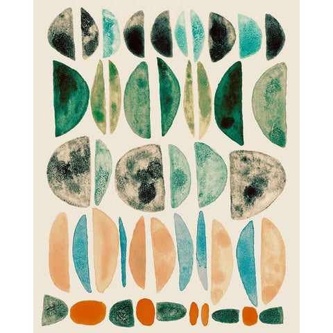 Semi Stack I Black Modern Wood Framed Art Print by Galapon, Nikki