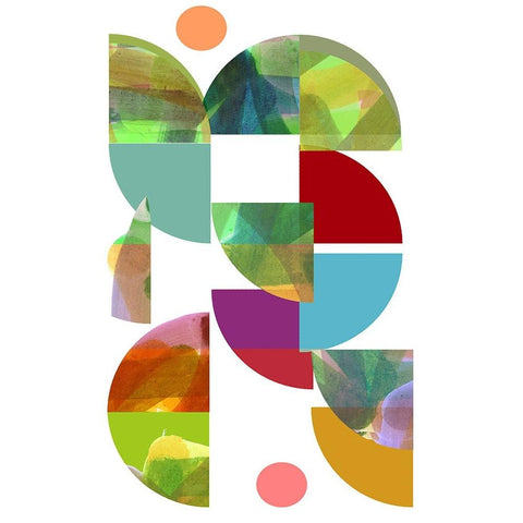 Dorset Shapes I Black Modern Wood Framed Art Print by Cartissi