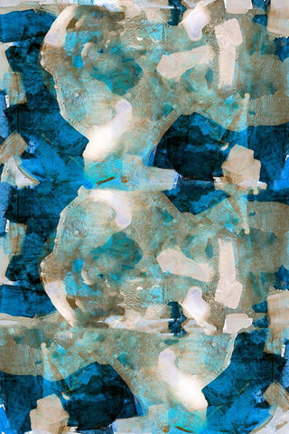 Impasto II White Modern Wood Framed Art Print with Double Matting by Cartissi