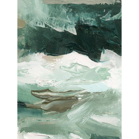 Crashing I White Modern Wood Framed Art Print by Caroline, Emma