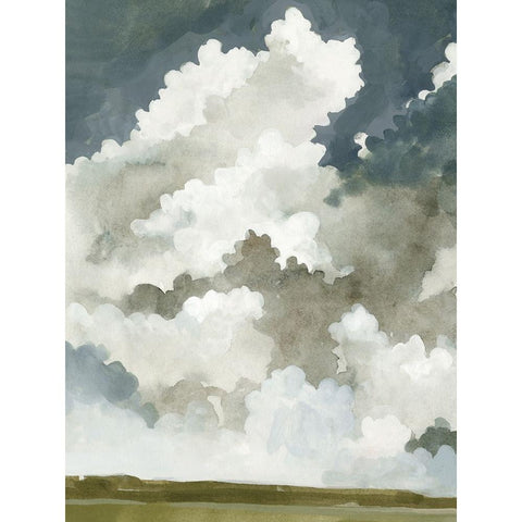 Vast Neutral Sky I Black Modern Wood Framed Art Print with Double Matting by Caroline, Emma