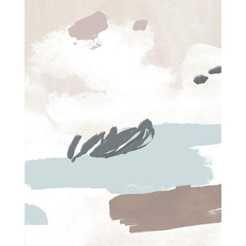 Neutral Wash II Black Modern Wood Framed Art Print with Double Matting by Green, Jacob