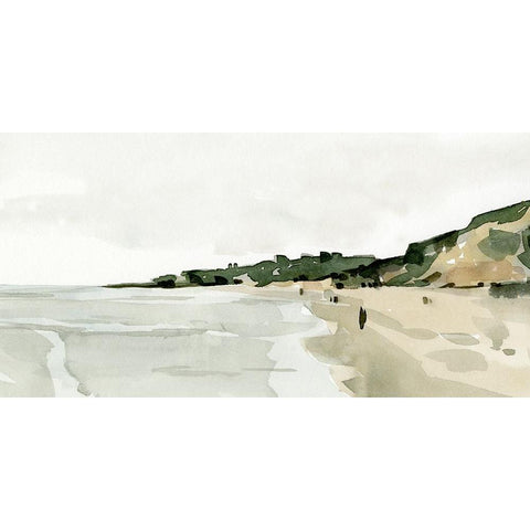 Beachside Walk III Gold Ornate Wood Framed Art Print with Double Matting by Caroline, Emma