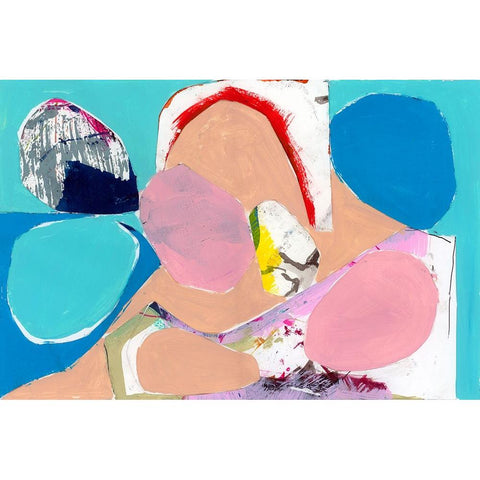 Color Trend I White Modern Wood Framed Art Print by Cartissi