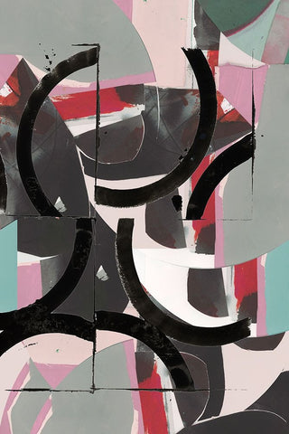 Cartissi Space II White Modern Wood Framed Art Print with Double Matting by Cartissi