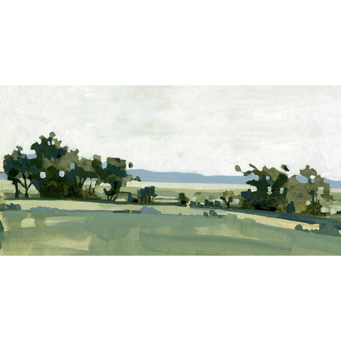 Breezy Landscape III White Modern Wood Framed Art Print by Caroline, Emma
