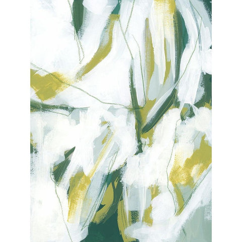 Emerald Ice I White Modern Wood Framed Art Print by Vess, June Erica