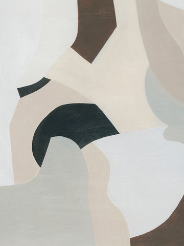 Shifting Neutrals I Black Ornate Wood Framed Art Print with Double Matting by Popp, Grace