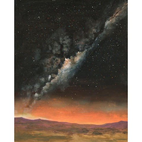 Milky Way Exposure II White Modern Wood Framed Art Print by Willett, Michael