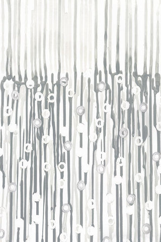 Silver Rain I Black Ornate Wood Framed Art Print with Double Matting by Lam, Vanna