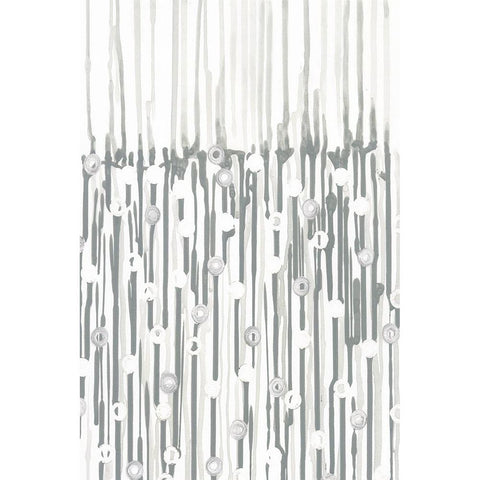 Silver Rain II Black Modern Wood Framed Art Print by Lam, Vanna