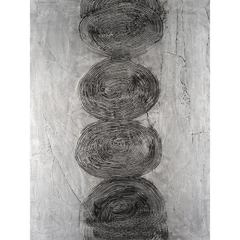 Stacked Halos I Black Modern Wood Framed Art Print by Willett, Michael