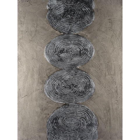 Stacked Halos III Gold Ornate Wood Framed Art Print with Double Matting by Willett, Michael
