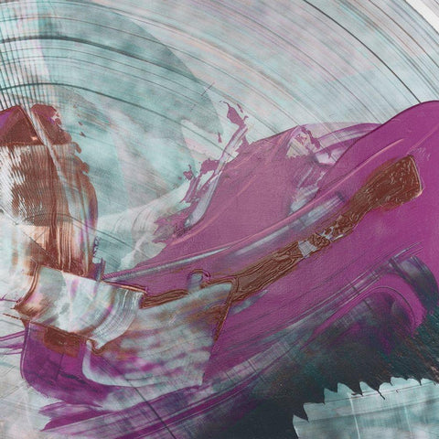 Magenta And Patina III Black Modern Wood Framed Art Print by Harper, Ethan