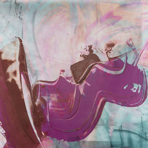 Magenta And Patina IV Black Ornate Wood Framed Art Print with Double Matting by Harper, Ethan