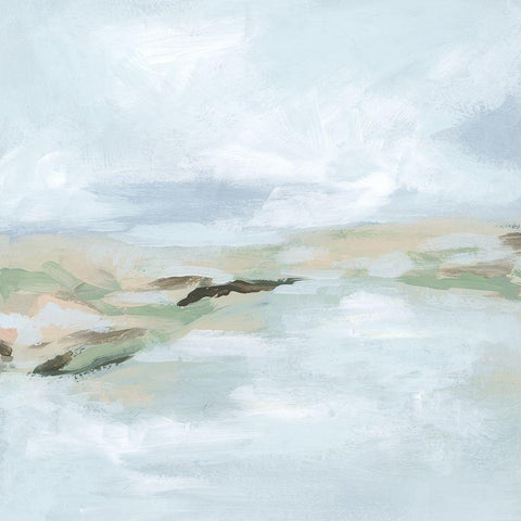 Soft Sandbar I Black Modern Wood Framed Art Print by Vess, June Erica