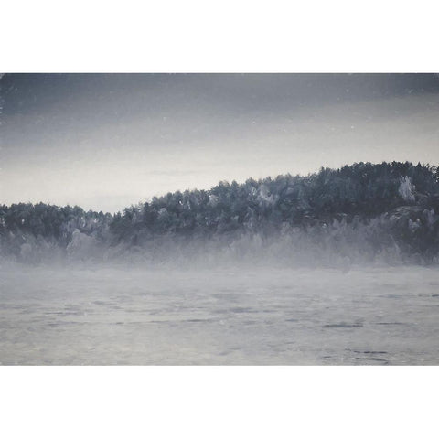 Fog and Forest Black Modern Wood Framed Art Print with Double Matting by Curinga, Kim