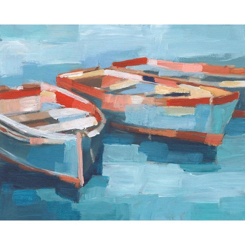 Primary Boats II Black Modern Wood Framed Art Print by Harper, Ethan