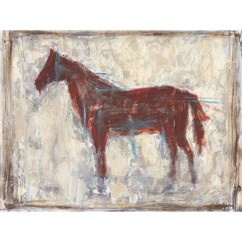 Iron Equine I White Modern Wood Framed Art Print by Harper, Ethan