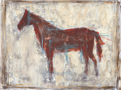 Iron Equine I Black Ornate Wood Framed Art Print with Double Matting by Harper, Ethan