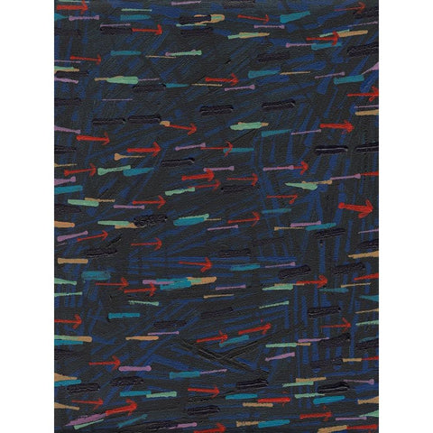 Forward I Black Modern Wood Framed Art Print by Fuchs, Jodi
