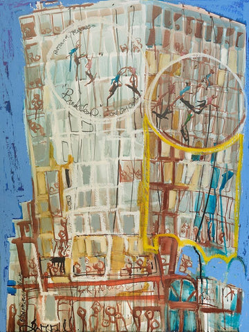 Bandaloo I White Modern Wood Framed Art Print with Double Matting by Ferrell, Erin McGee