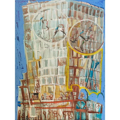 Bandaloo I Black Modern Wood Framed Art Print by Ferrell, Erin McGee