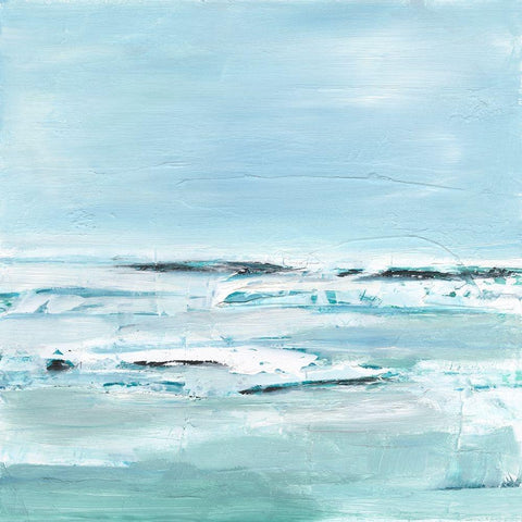 Tide Horizon II White Modern Wood Framed Art Print by Harper, Ethan