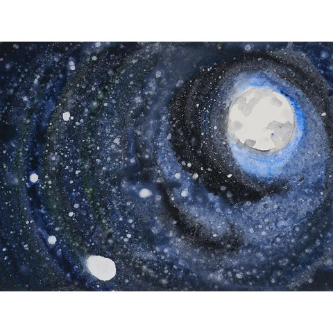 Starry Night Sky III White Modern Wood Framed Art Print by Ferrell, Erin McGee