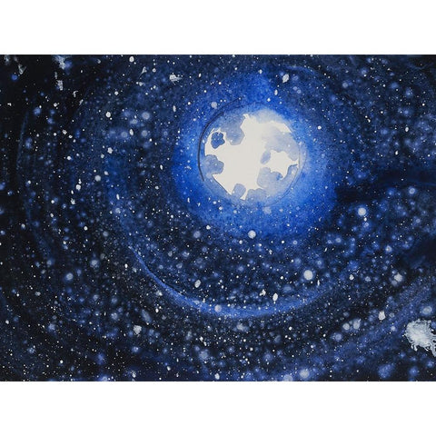 Starry Night Sky IV Gold Ornate Wood Framed Art Print with Double Matting by Ferrell, Erin McGee