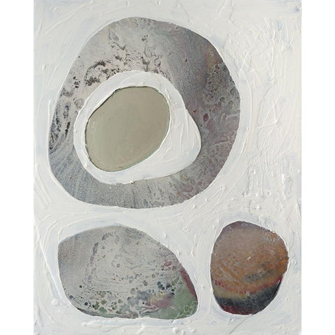 Orbs I White Modern Wood Framed Art Print by Ferrell, Erin McGee