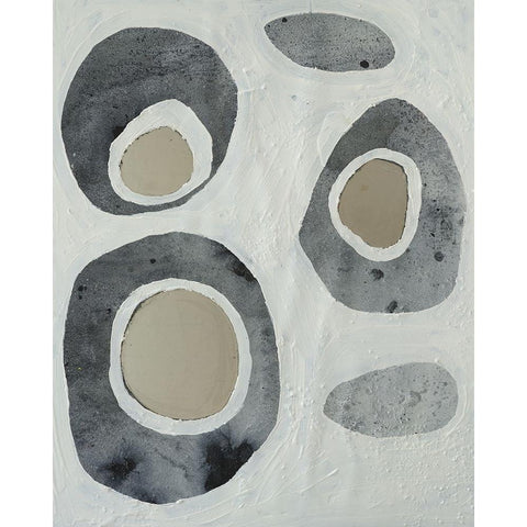 Orbs III Black Modern Wood Framed Art Print by Ferrell, Erin McGee