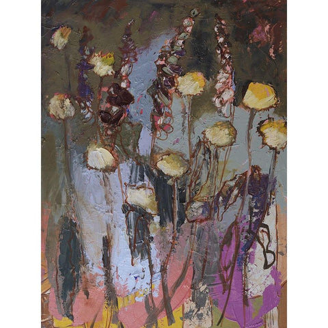 Idiosyncratic Floral  I Black Modern Wood Framed Art Print by Ferrell, Erin McGee
