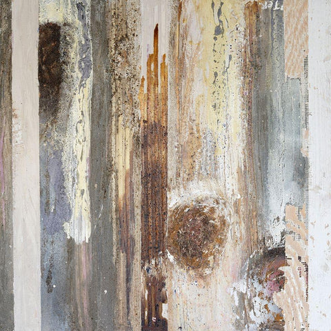 Textured Grain V White Modern Wood Framed Art Print by Ferrell, Erin McGee