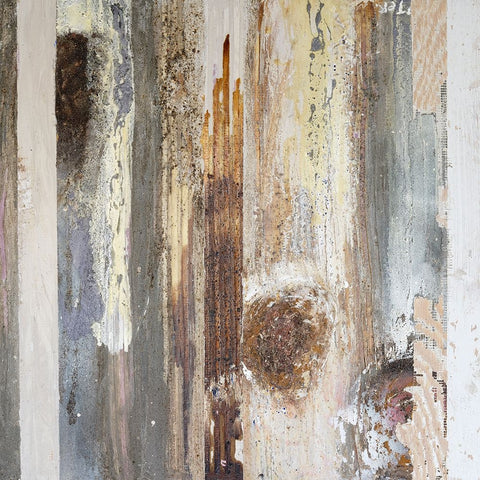 Textured Grain V Black Ornate Wood Framed Art Print with Double Matting by Ferrell, Erin McGee