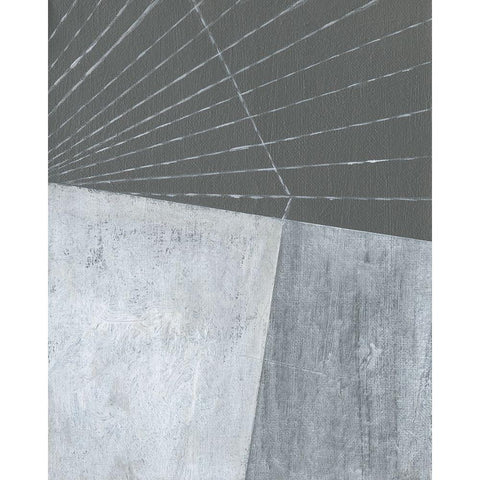 Gray Matter Lines I Black Modern Wood Framed Art Print by Fuchs, Jodi